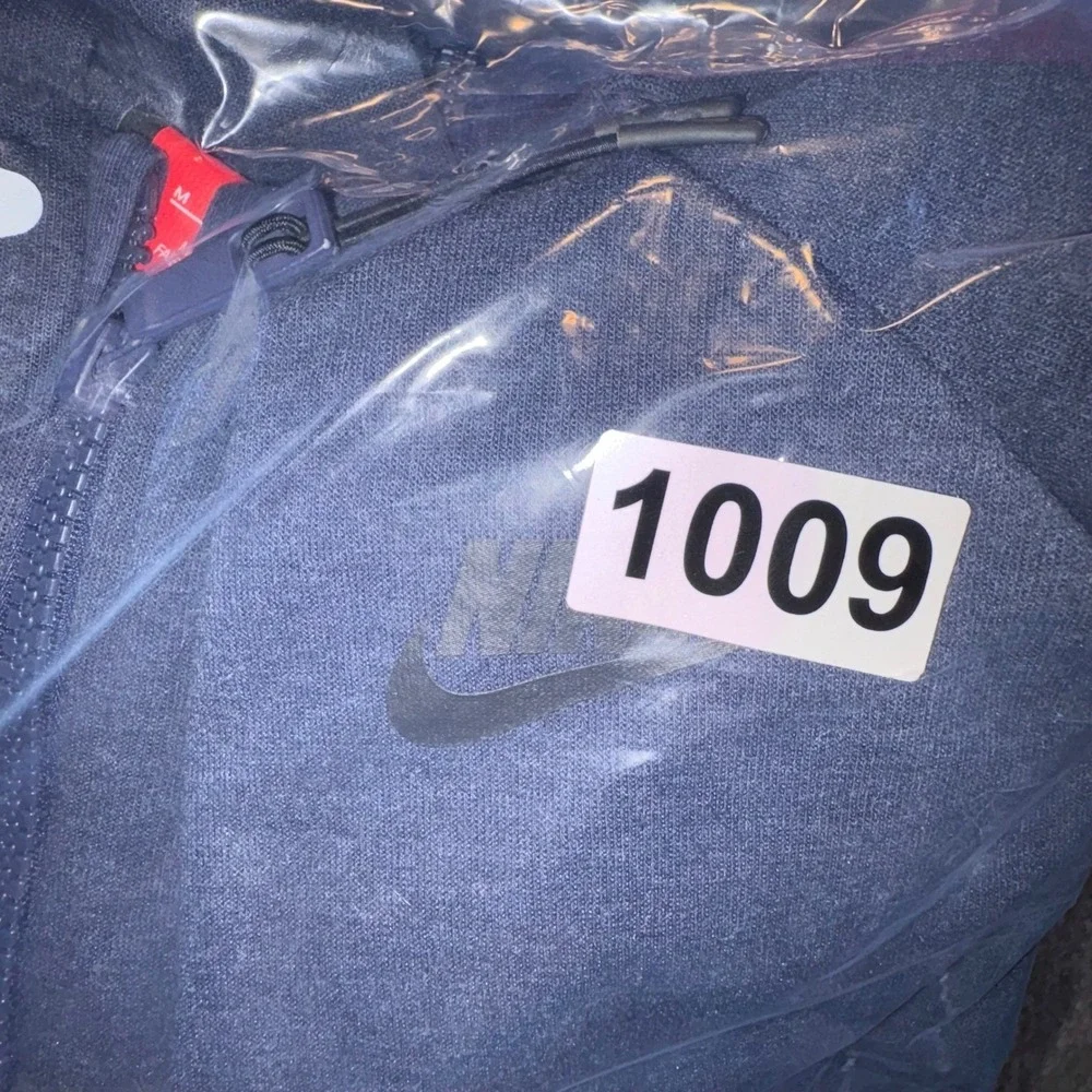 NIKE  Tech Fleece Mesh Cocoon Full Zip Hoodie Women's M Jacket Navy Blue 725844